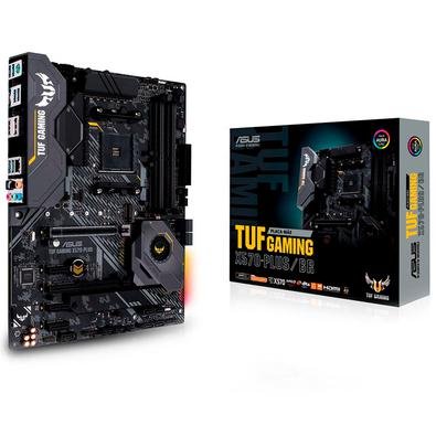 Placa-mãe gaming AMD AM4 X570 ATX com PCIe 4.0, dual M.2, 14 estágios de energia Dr. MOS, HDMI, DP, SATA 6 Gb/s, USB 3.2 Gen 2 e iluminação Aura Sync