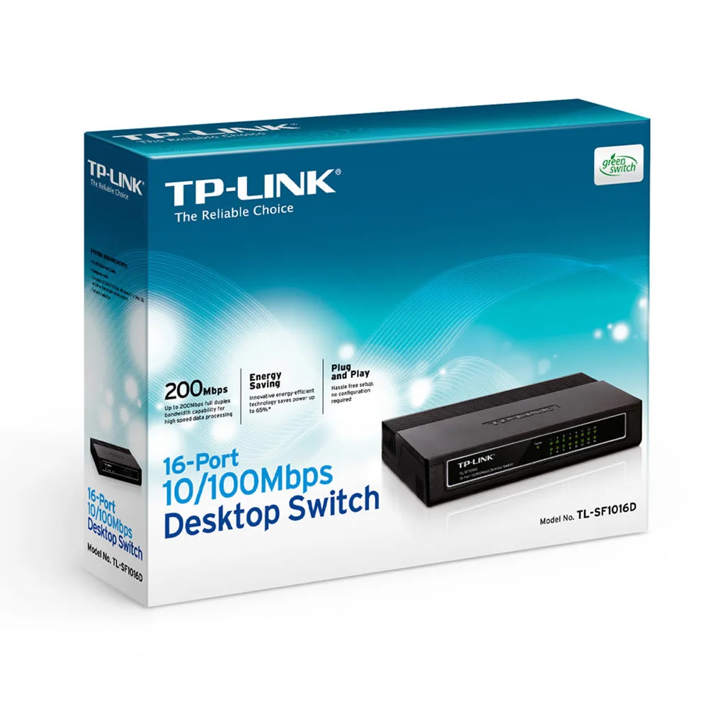 Imagem 4 de 5 do produto Switch TP-Link de mesa, Fast Ethernet, 10/100Mbps, 16 Portas - TL-SF1016D