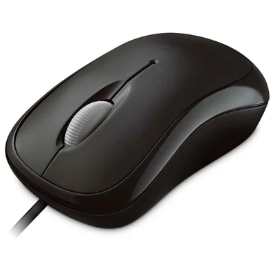 Mouse Com Fio Microsoft Wired Basic, 800 dpi, USB, Preto - P58-00061