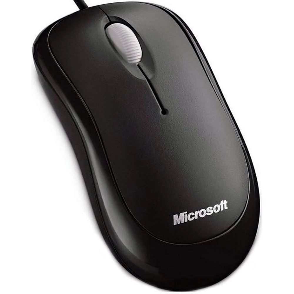 Imagem 2 de 5 do produto Mouse Com Fio Microsoft Wired Basic, 800 dpi, USB, Preto - P58-00061