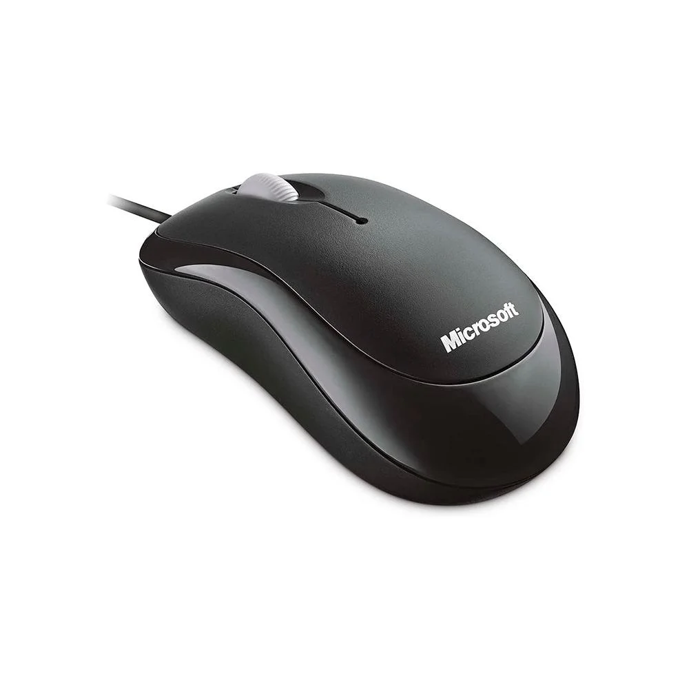 Imagem 3 de 5 do produto Mouse Com Fio Microsoft Wired Basic, 800 dpi, USB, Preto - P58-00061