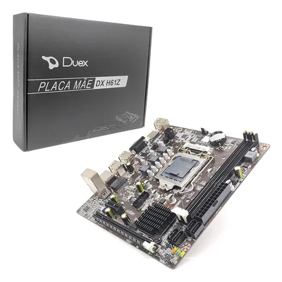Placa-Mãe Duex DX H61Z, Intel 2ª e 3ª Geração LGA 1155, DDR3