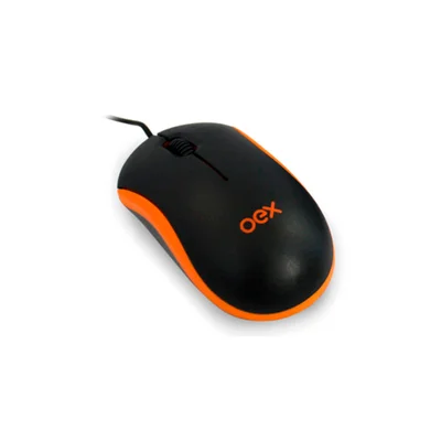 Mouse Oex MS103 USB Preto/Laranja