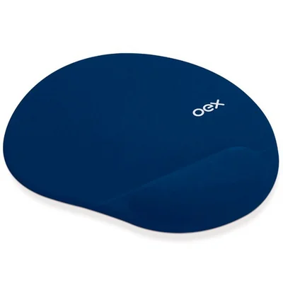 Mousepad Oex Confort, Com Apoio para Pulso em Gel, Azul - Mp200