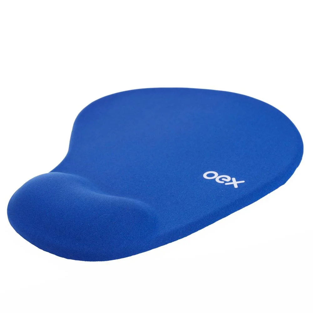 Imagem 2 de 5 do produto Mousepad Oex Confort, Com Apoio para Pulso em Gel, Azul - Mp200