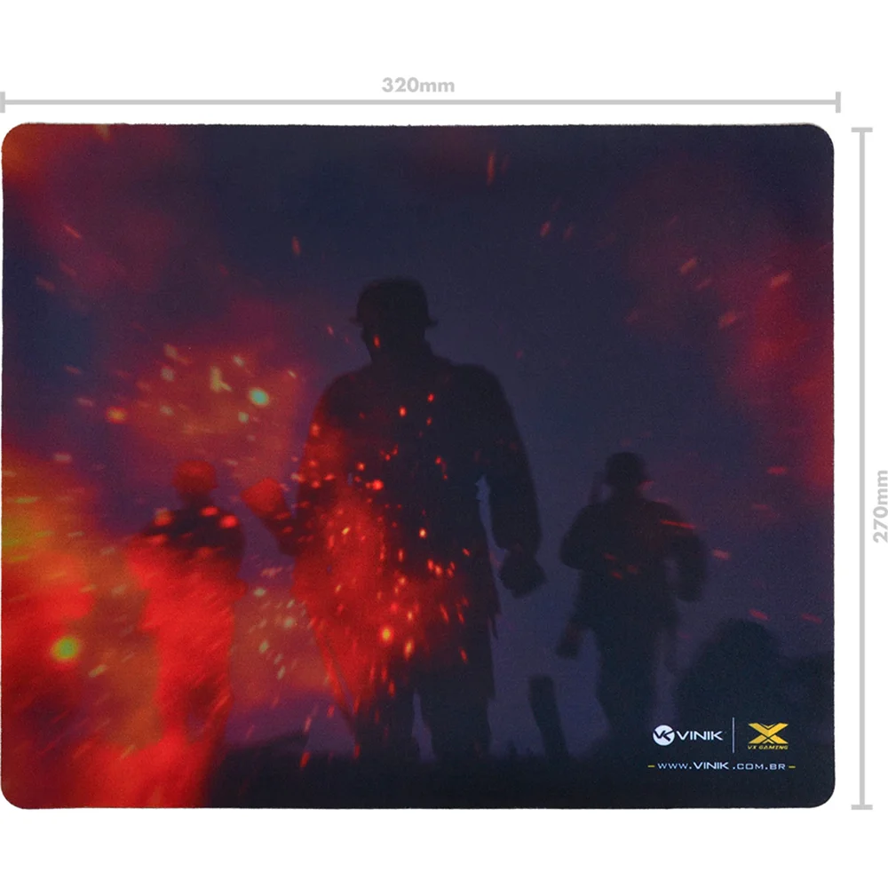 Mouse Pad Gamer Vinik Vx Gaming War, C/ Base Emborrachada 320x270x2mm - 34246 Mouse Pad Gamer Vinik Vx Gaming War, C/ Base Emborrachada 320x270x2mm - 34246