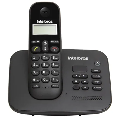 Telefone Intelbras, Sem Fio, Preto- Ts3130