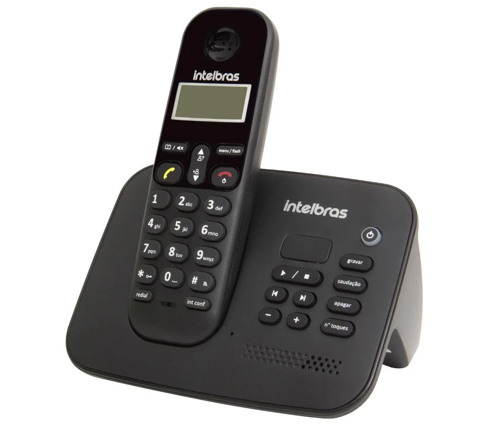 Telefone Intelbras, Sem Fio, Preto- Ts3130