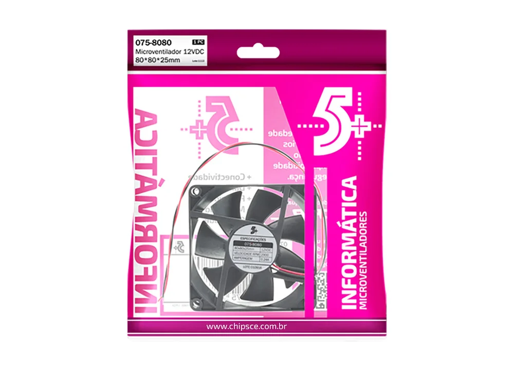 Cooler FAN 5+, 25mm, 80x80,12V - 075-8080 4