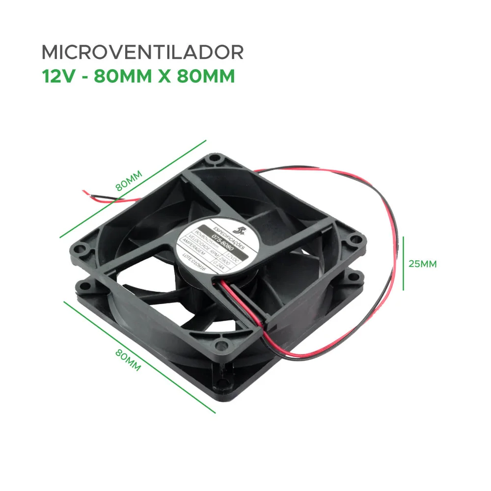 Cooler FAN 5+, 25mm, 80x80,12V - 075-8080 5