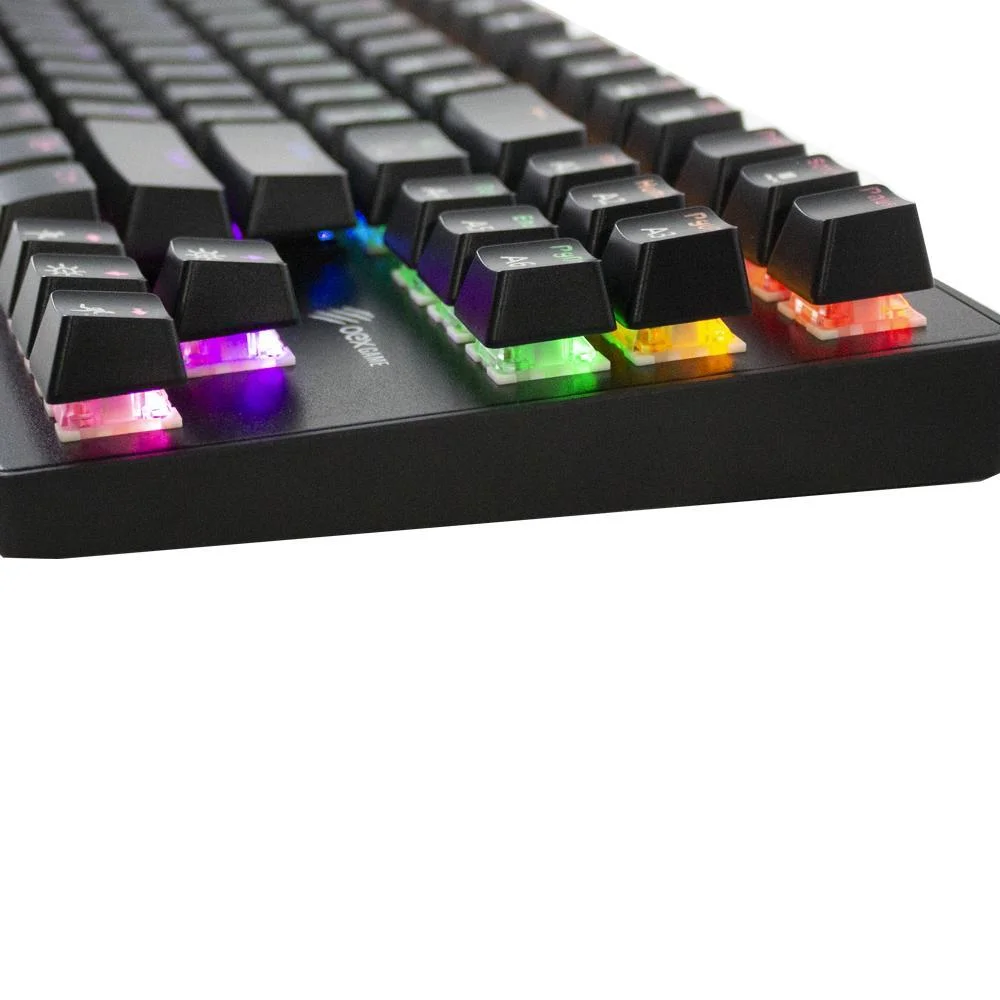 Teclado Mecânico Gamer OEX Spectrum, LED RGB, Preto, Switch Blue, Anti-ghosting, ABNT - TC602 Teclado Mecânico Gamer OEX Spectrum, LED RGB, Preto, Switch Blue, Anti-ghosting, ABNT - TC602