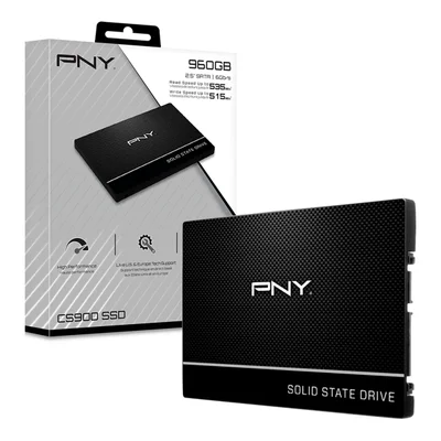 HD SSD 960Gb Pny Cs900 Leitura 535mb/s, Gravação 515mb/s - Ssd7cs900-960-rb
