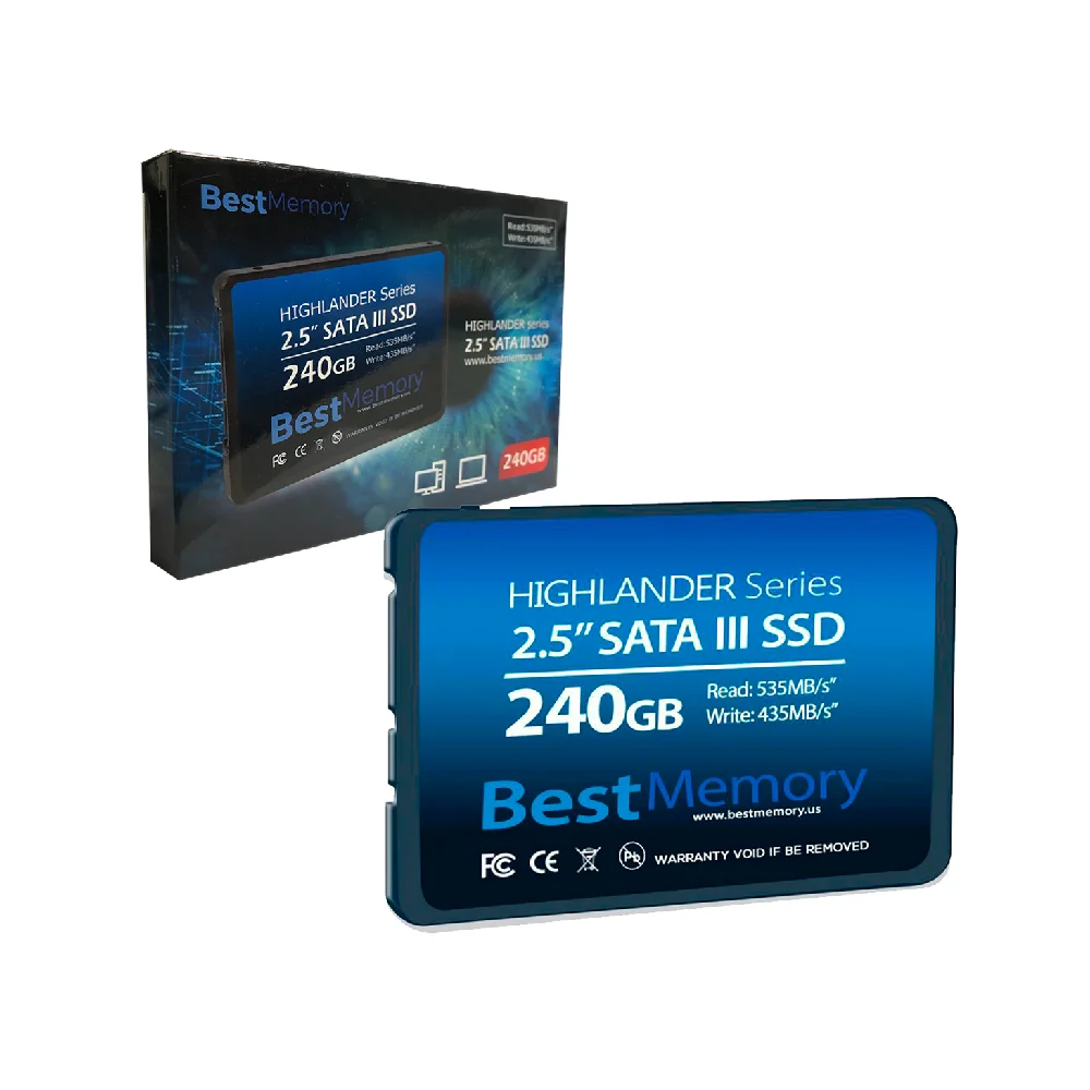 HD SSD Best Memory Highlander, 240GB, Sata Iii 2.5", Leitura 535 MB/S, Grav.435 MB/S - Btsda-240g-535