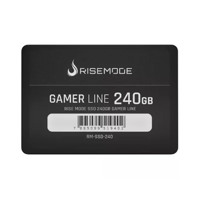 SSD Rise Mode Gamer Line, 240GB, Leitura: 530MB/s, Gravação: 520MB/s, SATA III,  Preto - RM-SSD-240