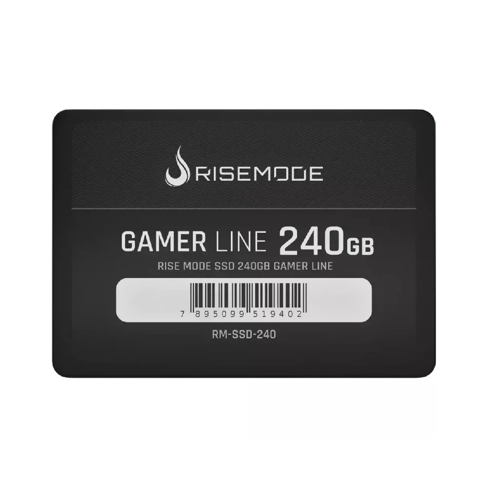 SSD Rise Mode Gamer Line, 240GB, Leitura: 530MB/s, Gravação: 520MB/s, SATA III, Preto - RM-SSD-240
