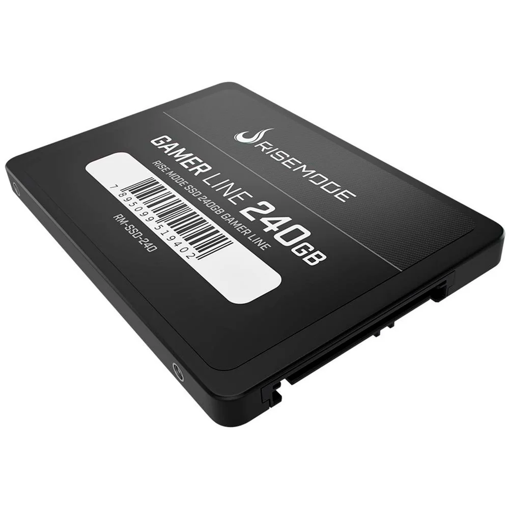 Imagem 2 de 5 do produto SSD Rise Mode Gamer Line, 240GB, Leitura: 530MB/s, Gravação: 520MB/s, SATA III,  Preto - RM-SSD-240