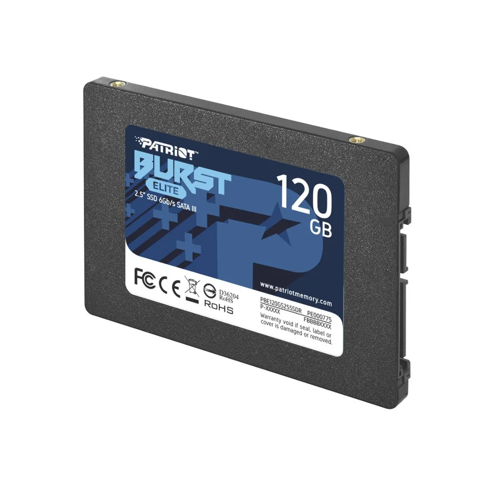 SSD Patriot Burst Elite 120GB, 2.5 Pol, SATA III, Leitura 450MB/s E Gravação 320MB/s - Pbe120gs25SSDr SSD Patriot Burst Elite 120GB, 2.5 Pol, SATA III, Leitura 450MB/s E Gravação 320MB/s - Pbe120gs25SSDr