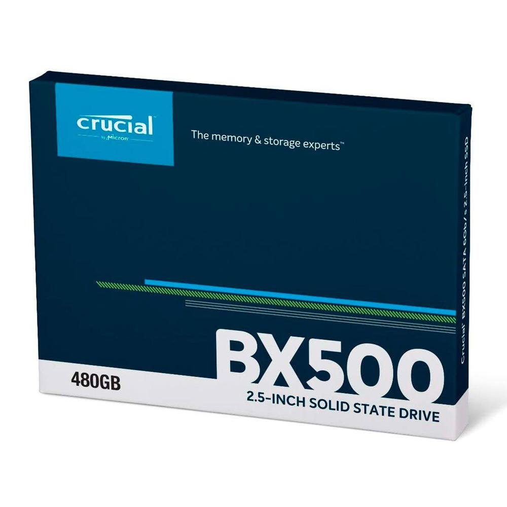 Imagem 4 de 5 do produto SSD, Crucial, BX500, 480GB, SATA, Leitura 540MB/s, Gravação 500MB/s, CT480BX500SSD1