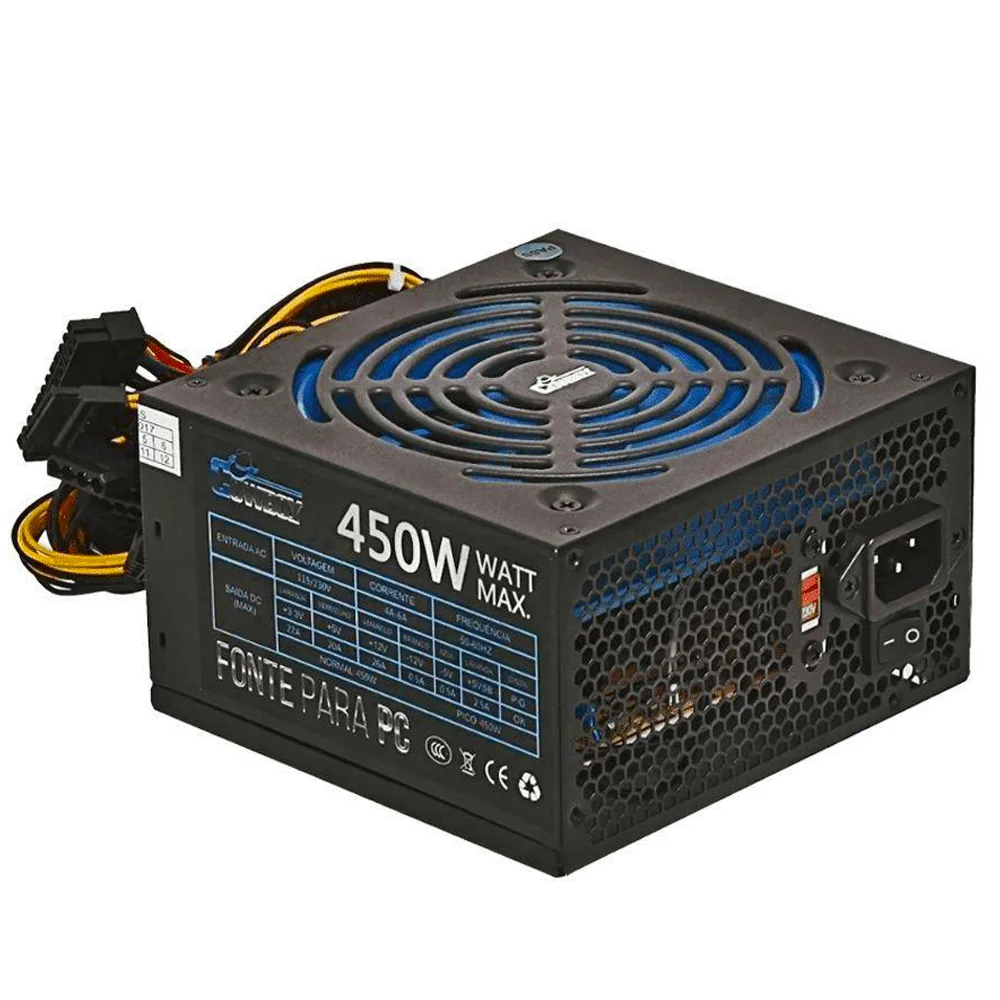 Imagem 2 de 5 do produto Fonte Knup ATX Cowboy Gamer, 450W, Bivolt, Para PC - KP-533