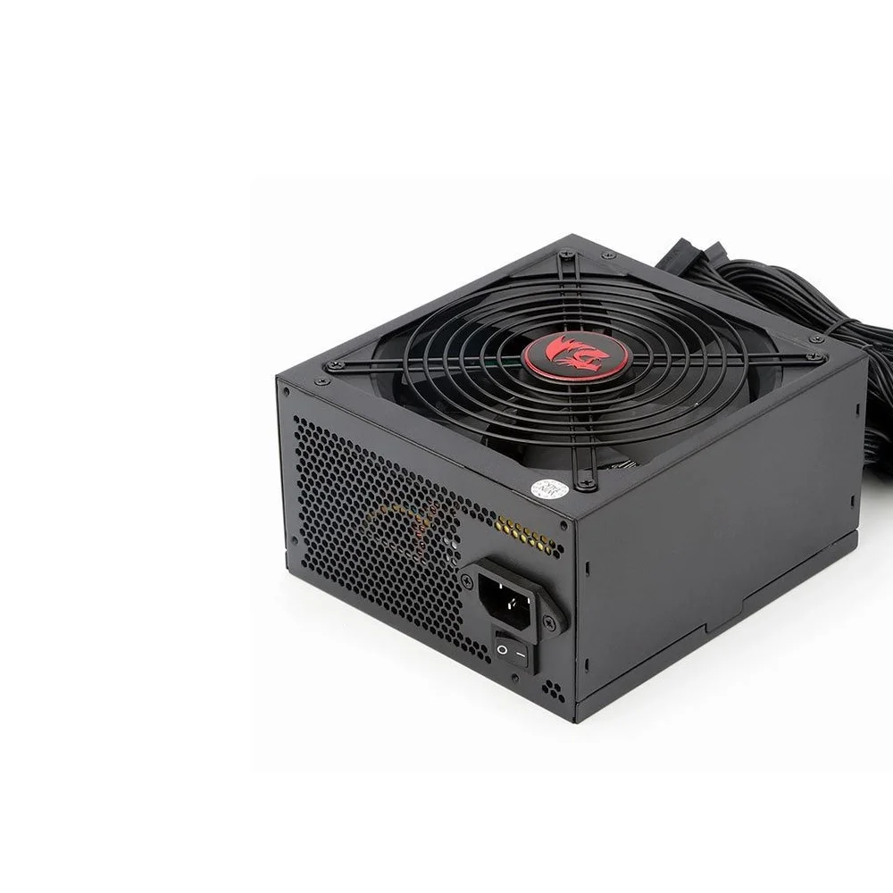 Imagem 3 de 5 do produto Fonte Redragon RGPS-600W, 600W, PFC Ativo, Bivolt, Cabos Fixos, Sem Cabo de Força, FAN 14cm - GC-PS002-1