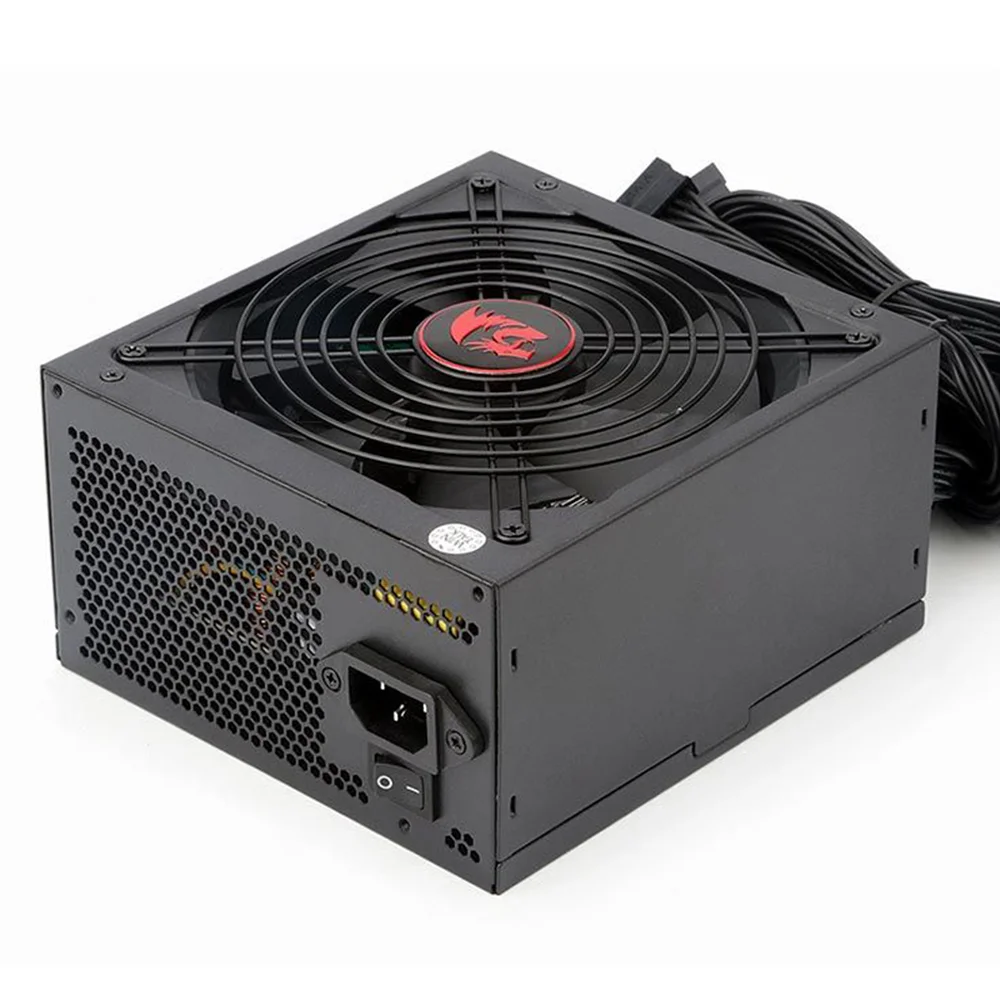 Imagem 5 de 5 do produto Fonte Redragon RGPS-600W, 600W, PFC Ativo, Bivolt, Cabos Fixos, Sem Cabo de Força, FAN 14cm - GC-PS002-1