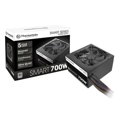 FONTE THERMALTAKE SMART 700W 80 PLUS WHITE PFC ATIVO Smart Series 700W Introduz um novo padrão de qualidade com a sua alta eficiência de economia de