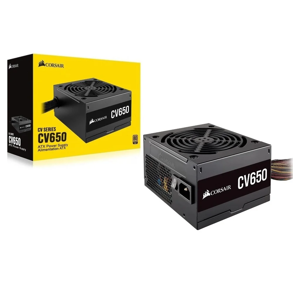 Fonte Corsair CV650 ATX, 650W, 80 Plus Bronze - CP-9020211-BR
