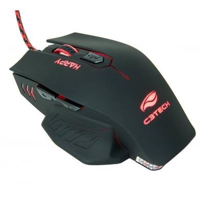 O mouse gamer HARPY possui alta tecnologia e design ergonomico, proporcionando otima pegada. Conta com seis botoes, sensor optico configuravel de 120