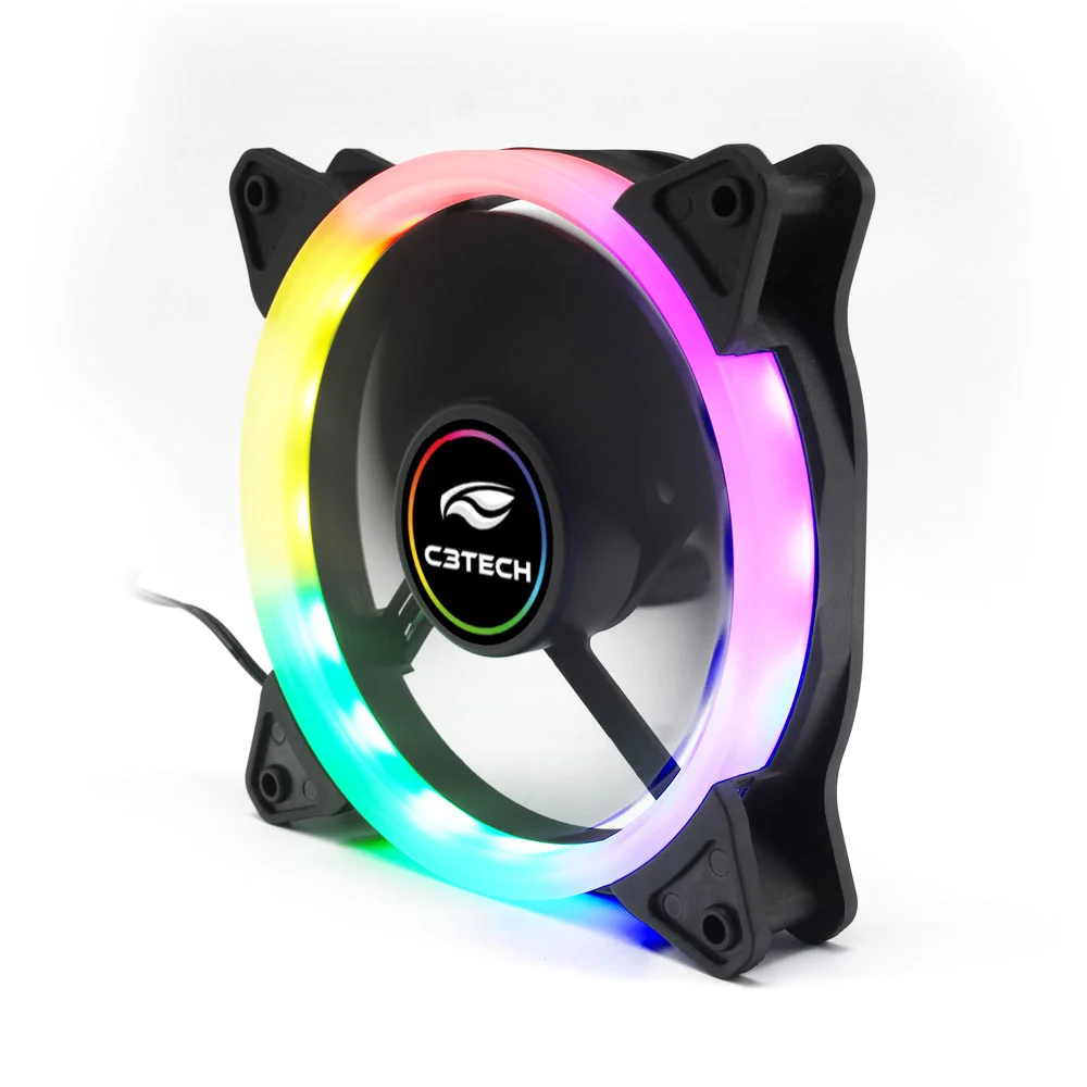 Cooler FAN C3Tech, 120mm, RGB LED - F7-l200RGB. 5