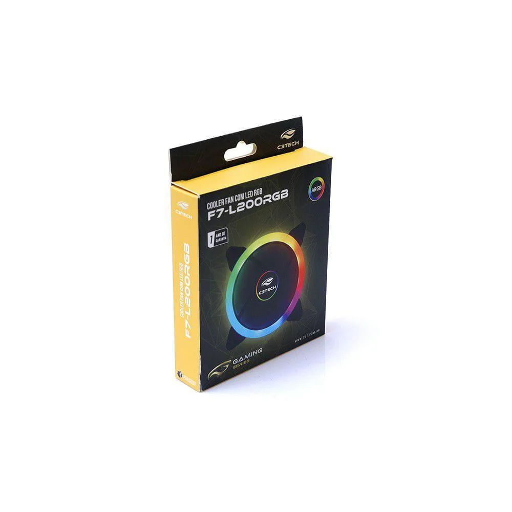 Cooler FAN C3Tech, 120mm, RGB LED - F7-l200RGB. 6