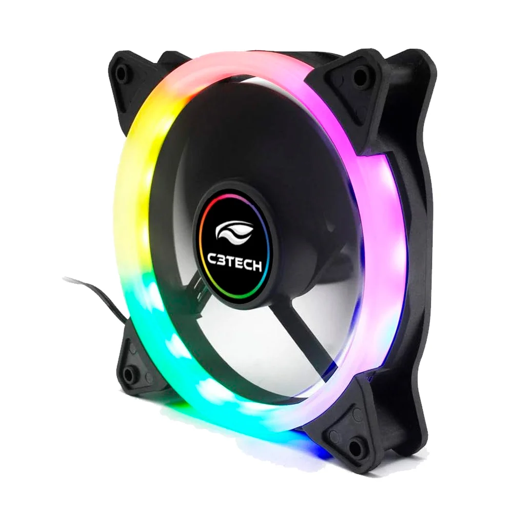 Cooler FAN C3Tech, 120mm, RGB LED - F7-l200RGB. 7