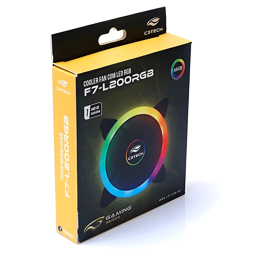 Cooler FAN C3Tech, 120mm, RGB LED - F7-l200RGB. 8