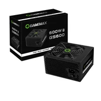 Fonte Gamemax Gs600, 600W, 80plus White, PFC Ativo, Preta