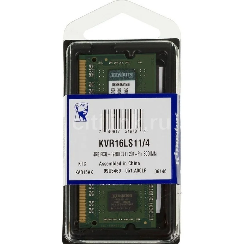 Memória Kingston, 4GB, 1600MHz, DDR3, Para Notebook, Low Voltage