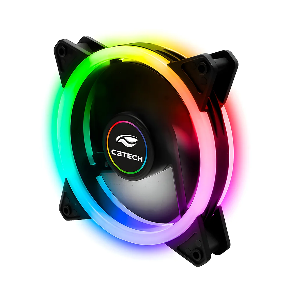 Cooler FAN C3Tech, 120mm, LED Duplo, Para Gabinete - F7 L600RGB 5