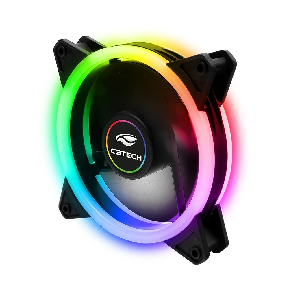 Cooler FAN C3Tech, 120mm, LED Duplo, Para Gabinete - F7 L600RGB 7