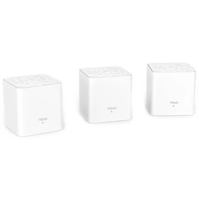 Kit 3 Peças Roteador Wi-Fi Tenda, NOVA MW3, Rede Mesh, AC1200 Mbps, Dual Band 2.4Ghz e 5.0Ghz, Bivolt