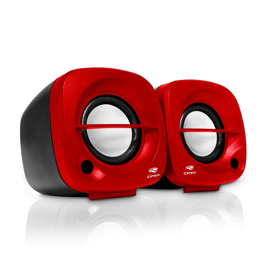 Caixa de Som 20 C3Tech SP303RD 3W RMS Usb Vermelha