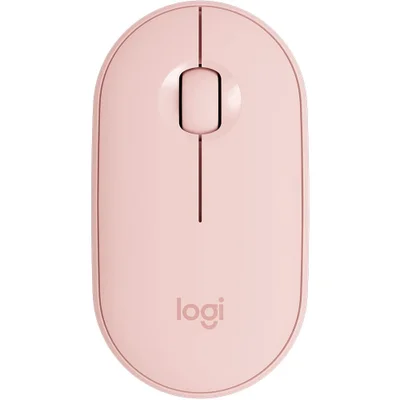 Mouse Sem Fio Logitech Pebble M350 Silent, 1000 Dpi, Ambidestro, 3 Botões, Bluetooth, Rose