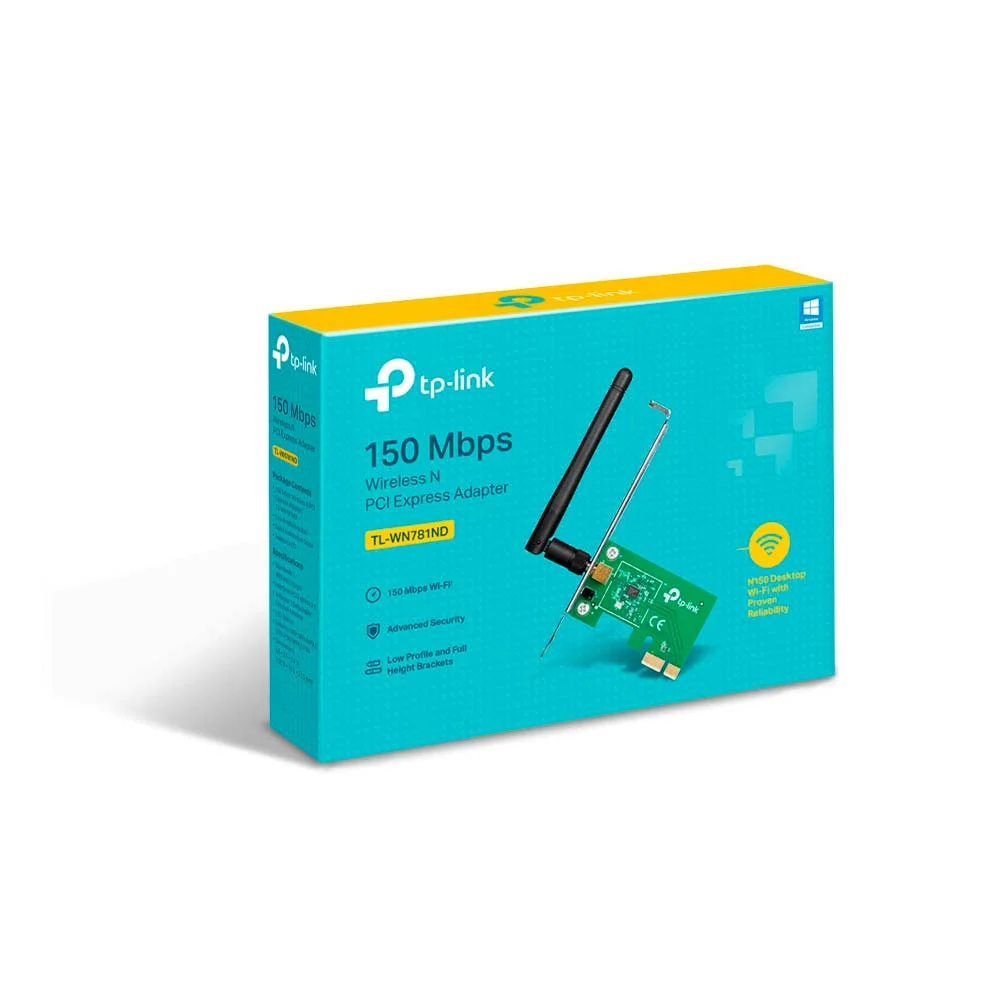 Imagem 2 de 5 do produto Placa de Rede PCI Express, 150Mbps, TP-Link - TL-WN781ND