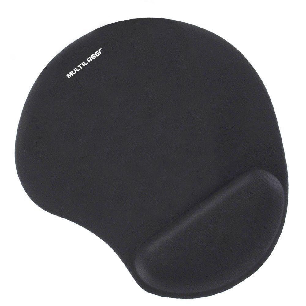 Mouse Pad Multilaser Ac024 Ergonômico Preto KaBuM