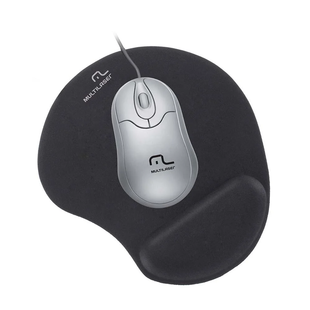 Imagem 4 de 4 do produto Mouse Pad Multilaser Ac024, Ergonômico, Com Apoio De Pulso Em Gel, Preto