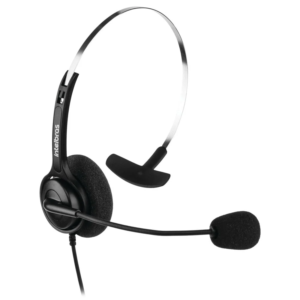 Imagem 4 de 5 do produto Headset Intelbras CHS-40 RJ9, Microfone Flexível, Preto -  4010040