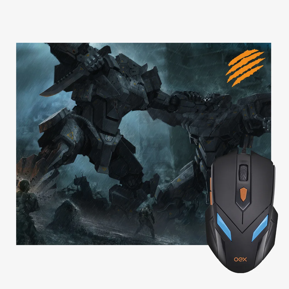 Imagem 2 de 4 do produto Combo, Mouse 2400dpi e Mousepad Gamer War Mc100 OEX.