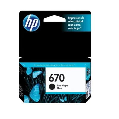 Cartucho De Tinta Cz113ab Hp 670 Preto