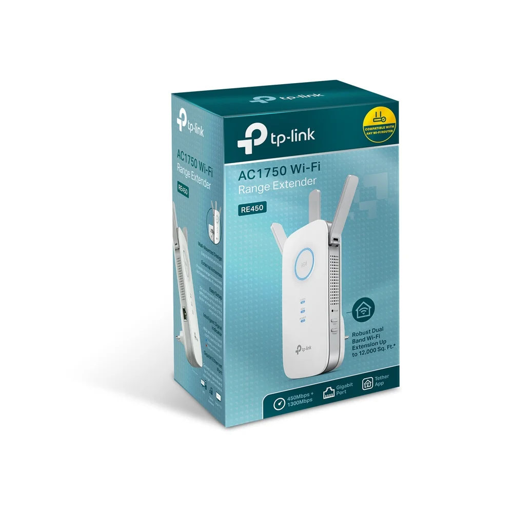 Extensor De Area Tp-link Re450 Ac1750 MBPS Wifi Dual 2.4/5g Extensor De Area Tp-link Re450 Ac1750 MBPS Wifi Dual 2.4/5g