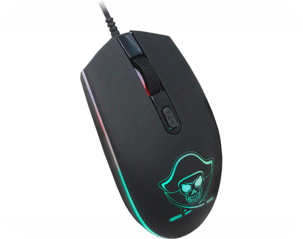 Imagem 4 de 5 do produto Mouse Gamer K-mex Pirata, Led, 1200dpi, M3400, Optico