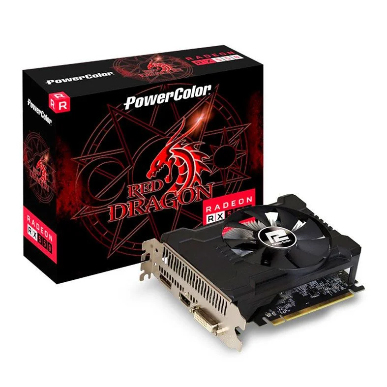 Gaming Powercolor Radeon Rx 550 4gb Ddr5 Red Dragon Placa De Video