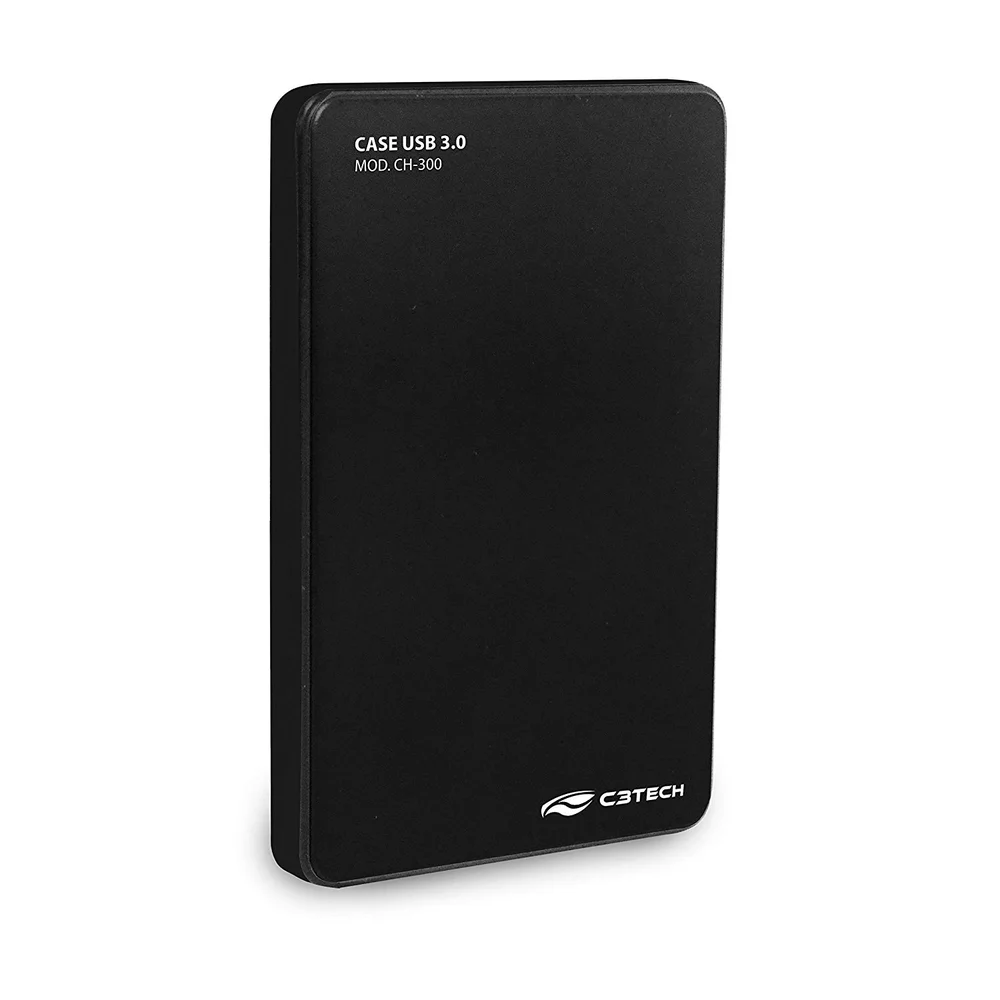 Case Para HD Externo 2.5" C3Tech, USB 3.0, Preto - CH-300 Case Para HD Externo 2.5" C3Tech, USB 3.0, Preto - CH-300