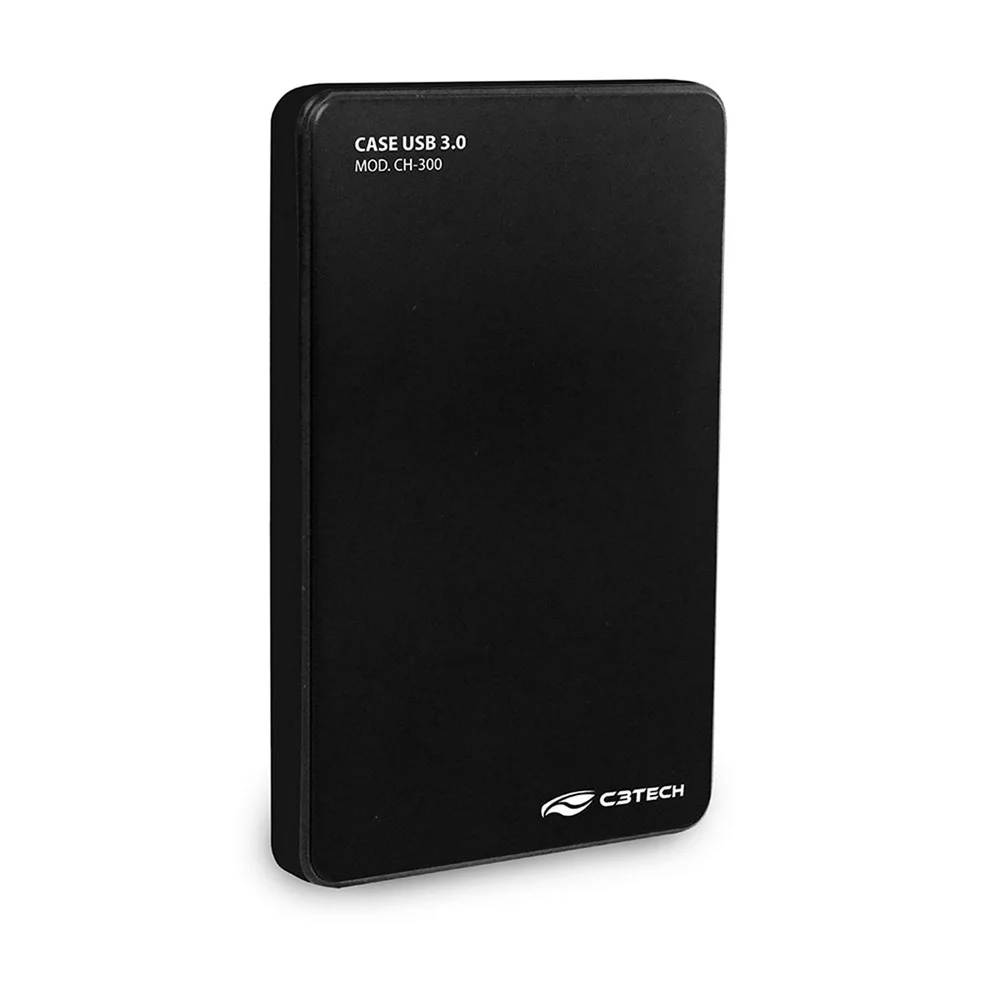Case Para HD Externo 2.5" C3Tech, USB 3.0, Preto - CH-300 Case Para HD Externo 2.5" C3Tech, USB 3.0, Preto - CH-300